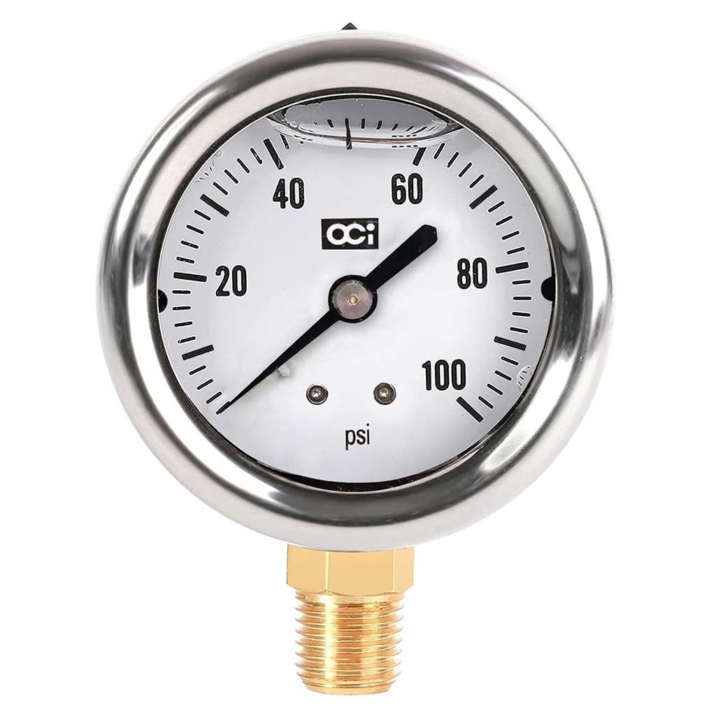 Pressure Gauge / Irrigation System Pressure Monitor (8 BAR, 1/4" BSP) — Drip Irrigation System