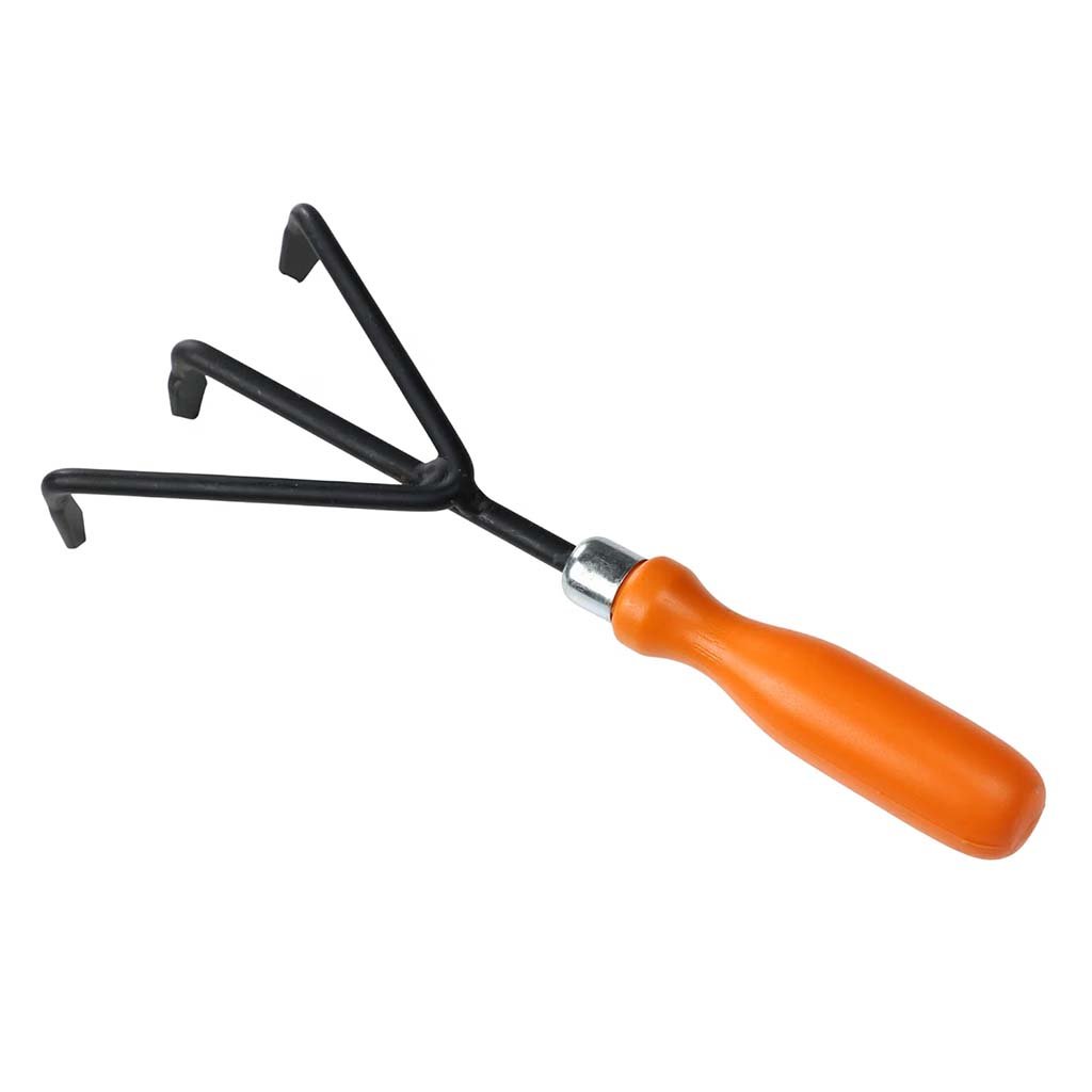 3-Prong Hand Cultivator Rake — Gardening Tools