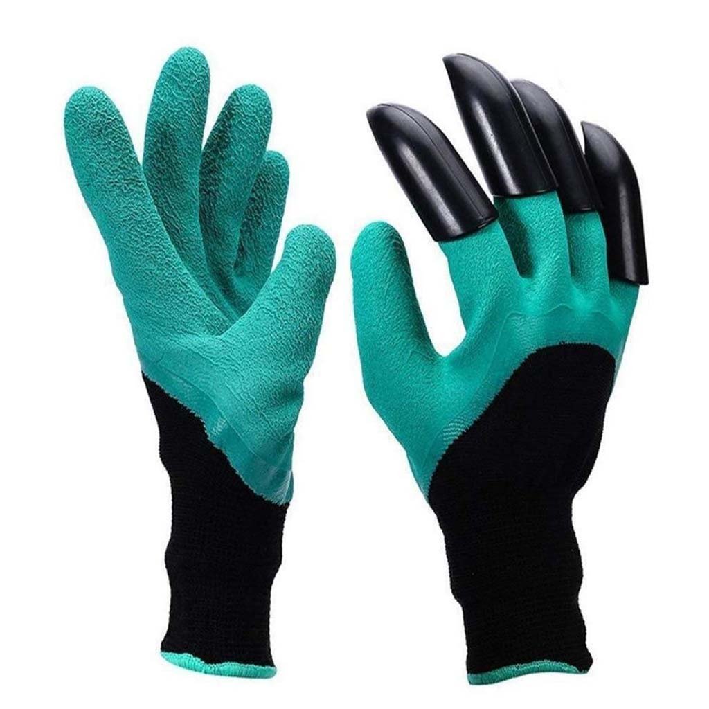Garden Genie Digging Gloves with Built-in ABS Claws – Waterproof & Puncture-Resistant Latex Coating — Gardening Tools