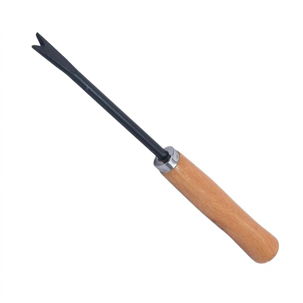 Manual Hand Weeder – Heavy-Duty Carbon Steel & Smooth Wooden Handle — Gardening Tools