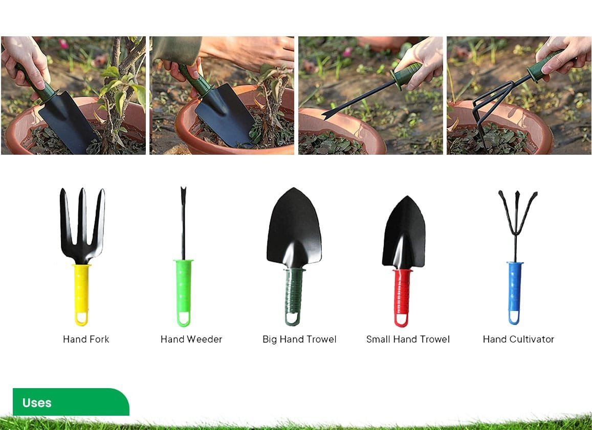 Hand Gardening Tools - Set of 5 - Image 2