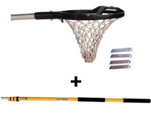 Lightweight Fruit Picker/Harvester with 4 Replaceable Sharp Blades, Cotton Net Basket + Telescopic Extension Pole ((1.7 Kg)